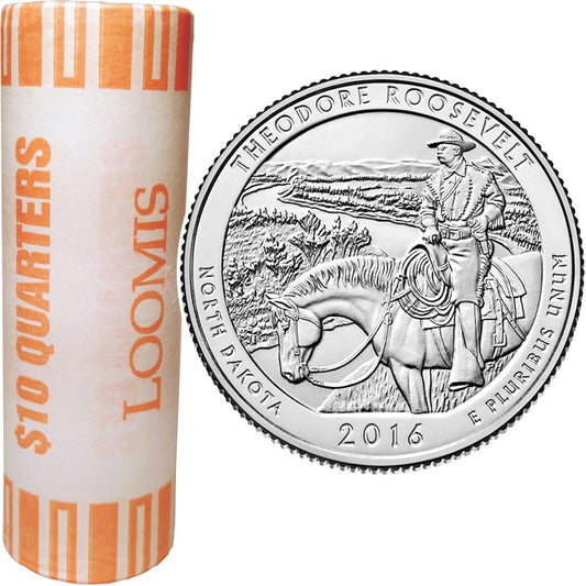 2016 US National Parks Quarters - Theodore Roosevelt - P Roll of 40pcs