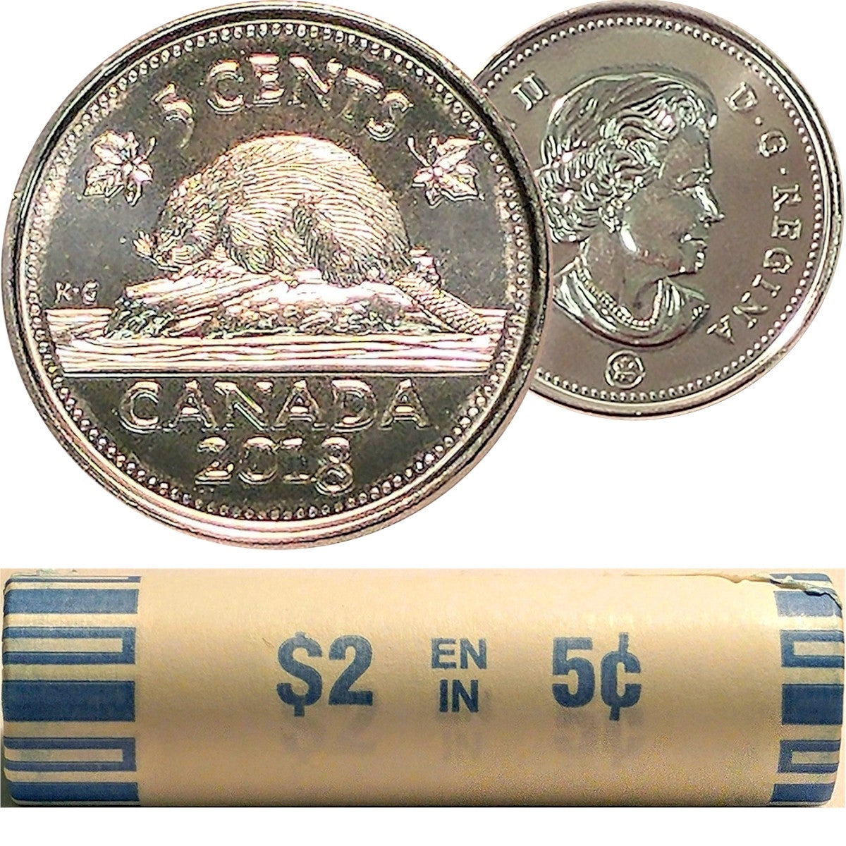 2018 Canada 5-cent Original Roll of 40pcs