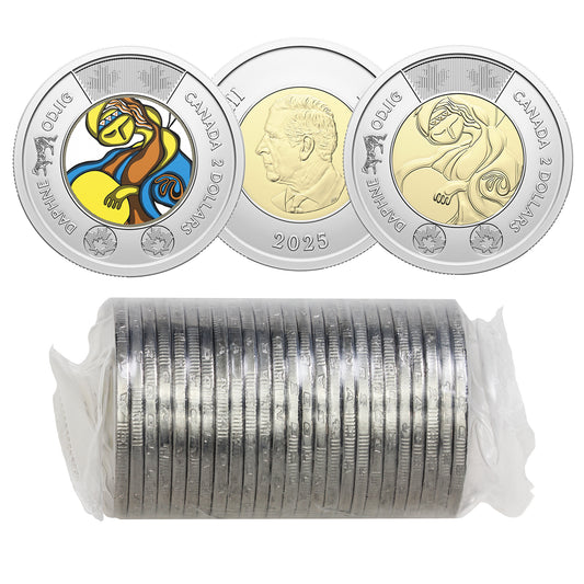 2025 Canada $2 Mixed Celebrating the Life and Art of Daphne Odjig Regular Wrapped Roll of 25pcs