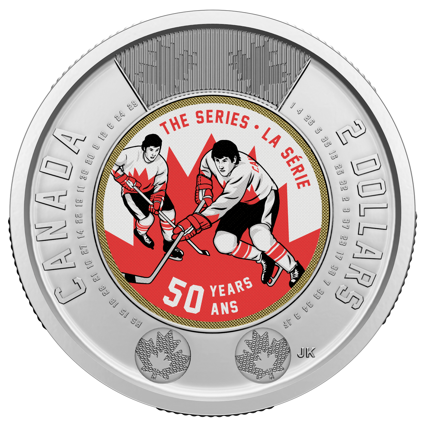 2022 Canada $2 Coloured 50th Anniversary of the Summit Series Special Wrap Roll of 25pcs