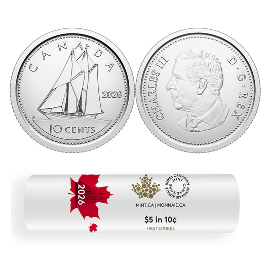 2026 Canada 10-cent Special Wrapped Roll of 50pcs