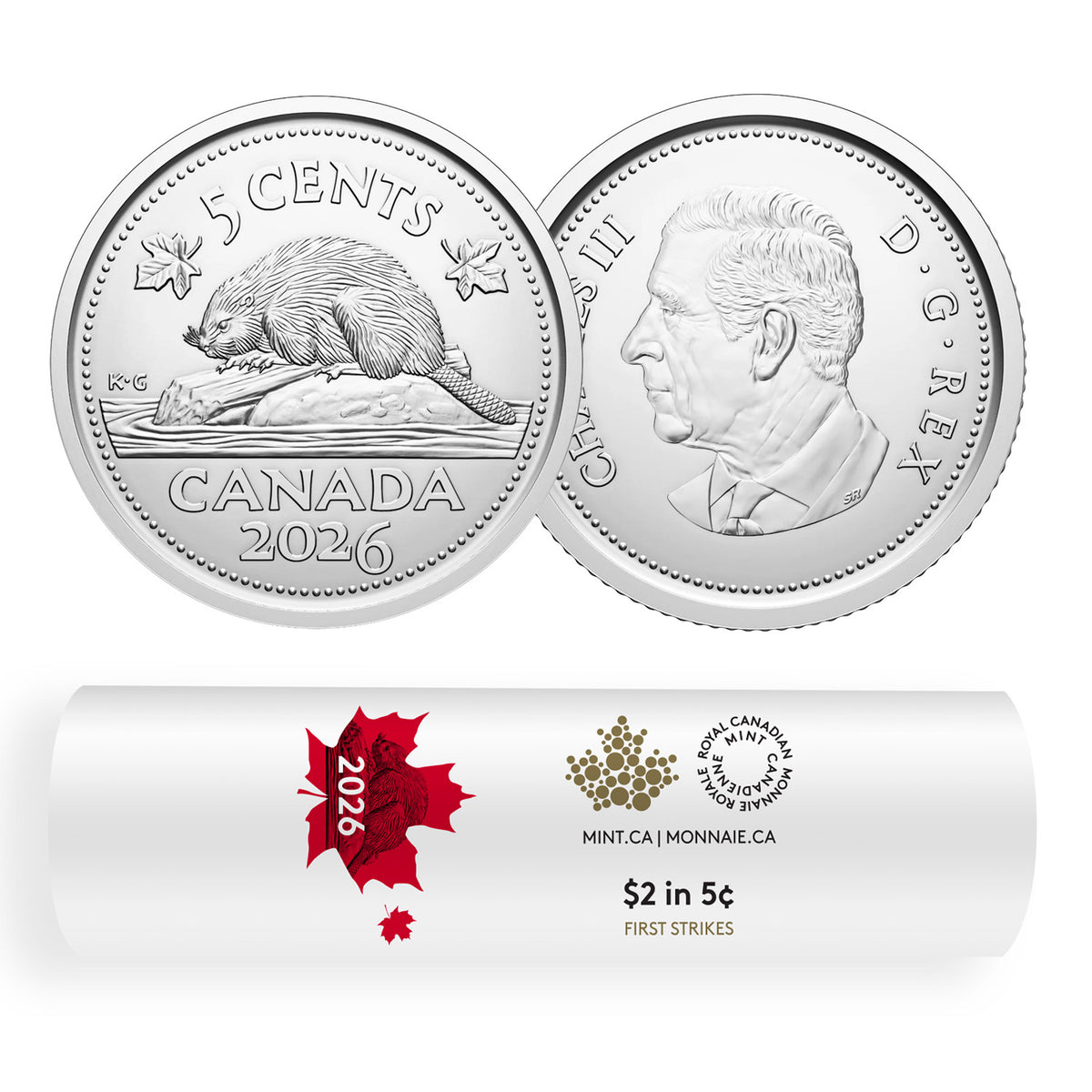 2026 Canada 5-cent Special Wrapped Roll of 40pcs