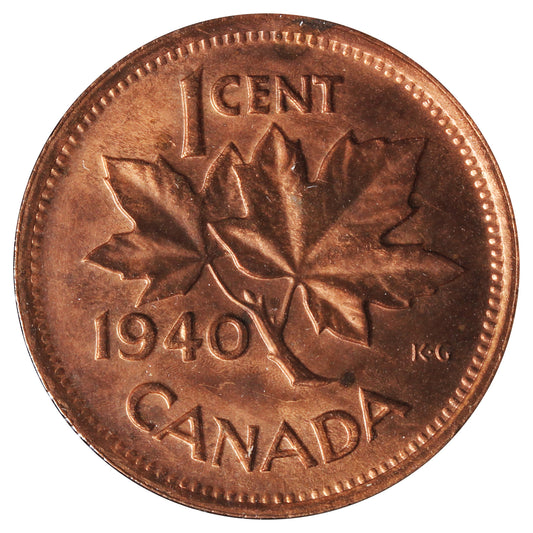 1940 Canada 1-cent Brilliant Uncirculated (MS-63) Red