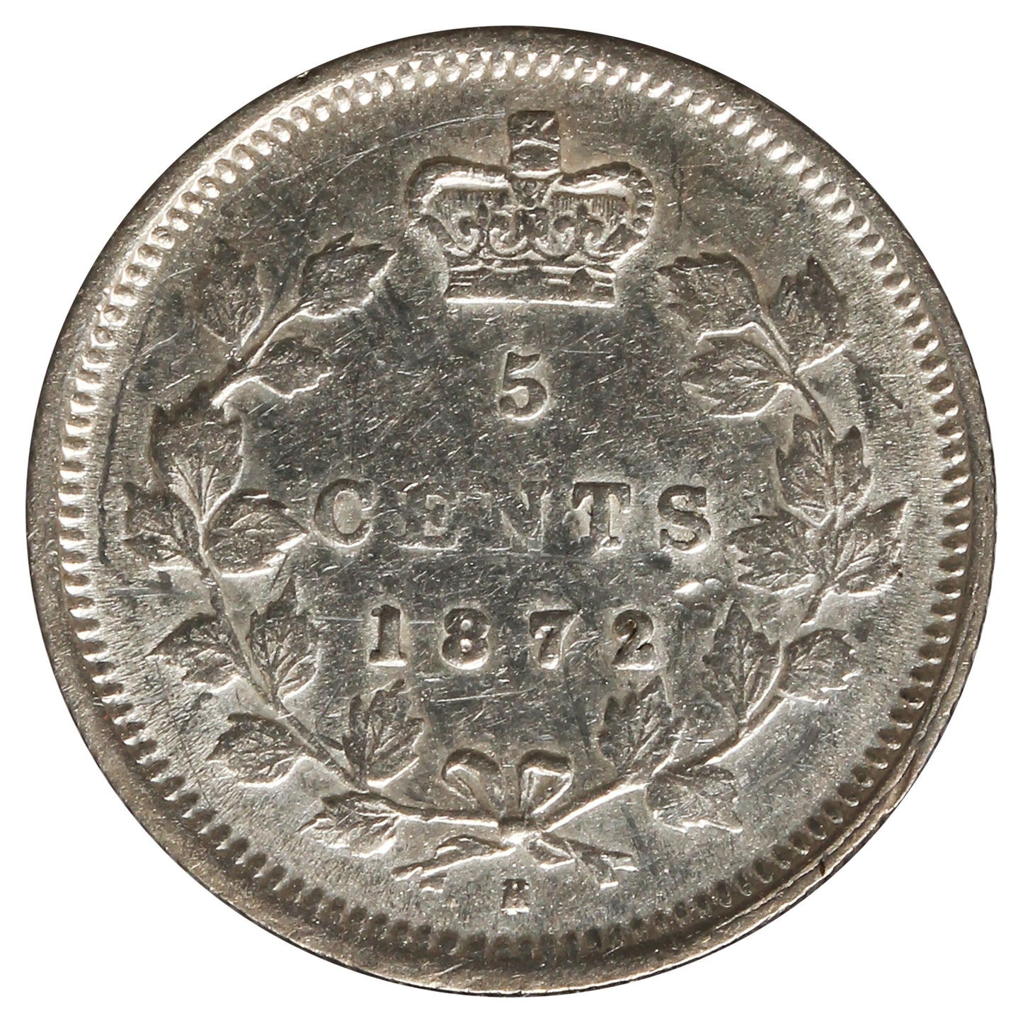 1872H Canada 5-cents VF-EF (VF-30) Scratched