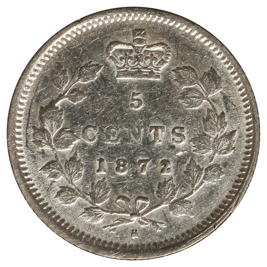 1872H Canada 5-cents VF-EF (VF-30) Scratched