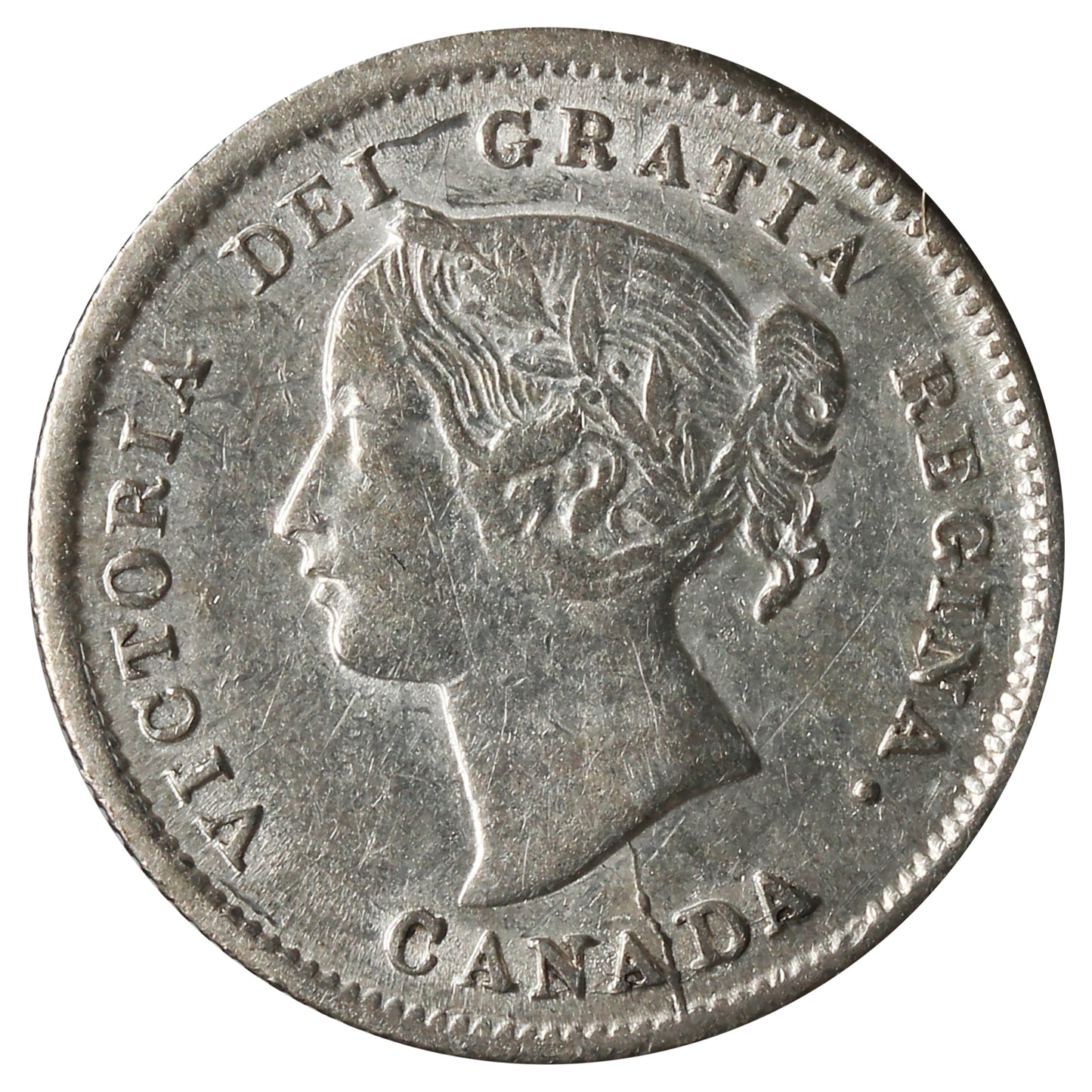 1872H Canada 5-cents VF-EF (VF-30) Scratched