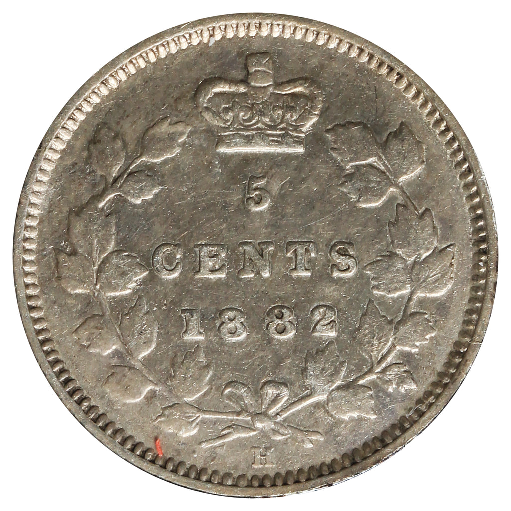 1882H Canada 5-cents VF-EF (VF-30) Scratched