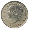 1891 Obv. 2 Canada 5-cents Almost Uncirculated (AU-50) Cleaned
