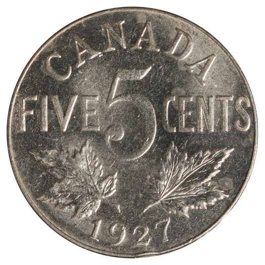 1927 Canada 5-cents Brilliant Uncirculated (MS-64) Nick