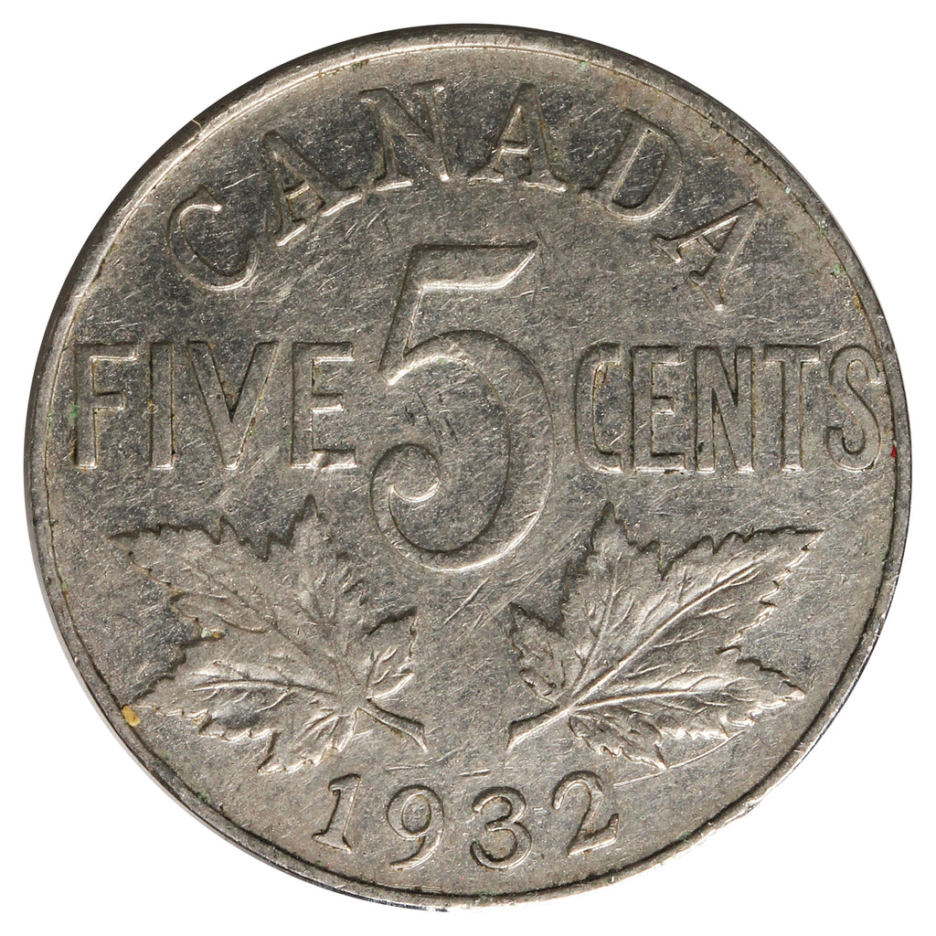 1932 Canada 5-cents Very Fine (VF20) Impaired