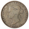 1885 Straight Top 5 Canada 25-cents Very Good (VG-8) Impaired
