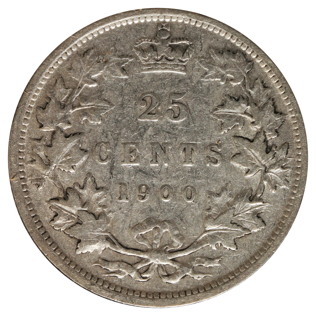 1900 Canada 25-cents VF-EF (VF-30) Scratched