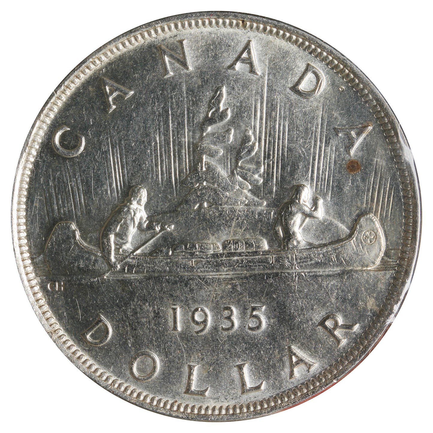 1935 2x XXV Canada Dollar AU-UNC (AU55) Impaired