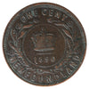 1890 Newfoundland 1-cent F-VF (F-15) Impaired
