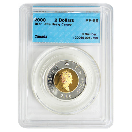 2000 Canada Bear Two Dollar CCCS Certified PF-69 Ultra Heavy Cameo