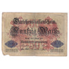 Germany 1914 50 Marks, 6 Digit, Pick #49a, VG (Dam'g)