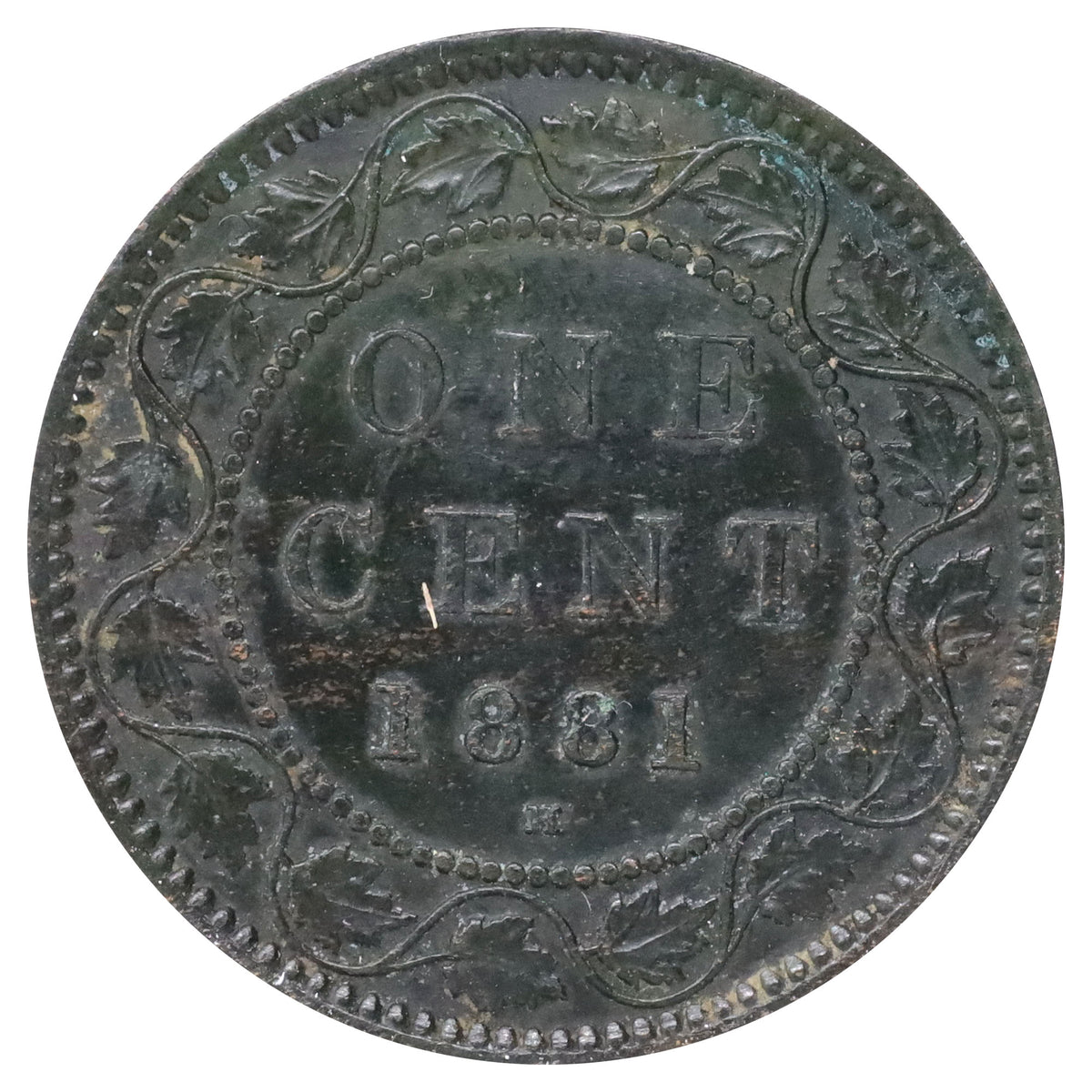1881H Obv. 1 Canada 1-cent Extra Fine (EF40) Scratched, marks, or impaired