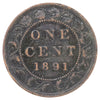 1891 LDLL Obv. 2 Canada 1-cent F-VF (F15) Scratched, marks, or impaired