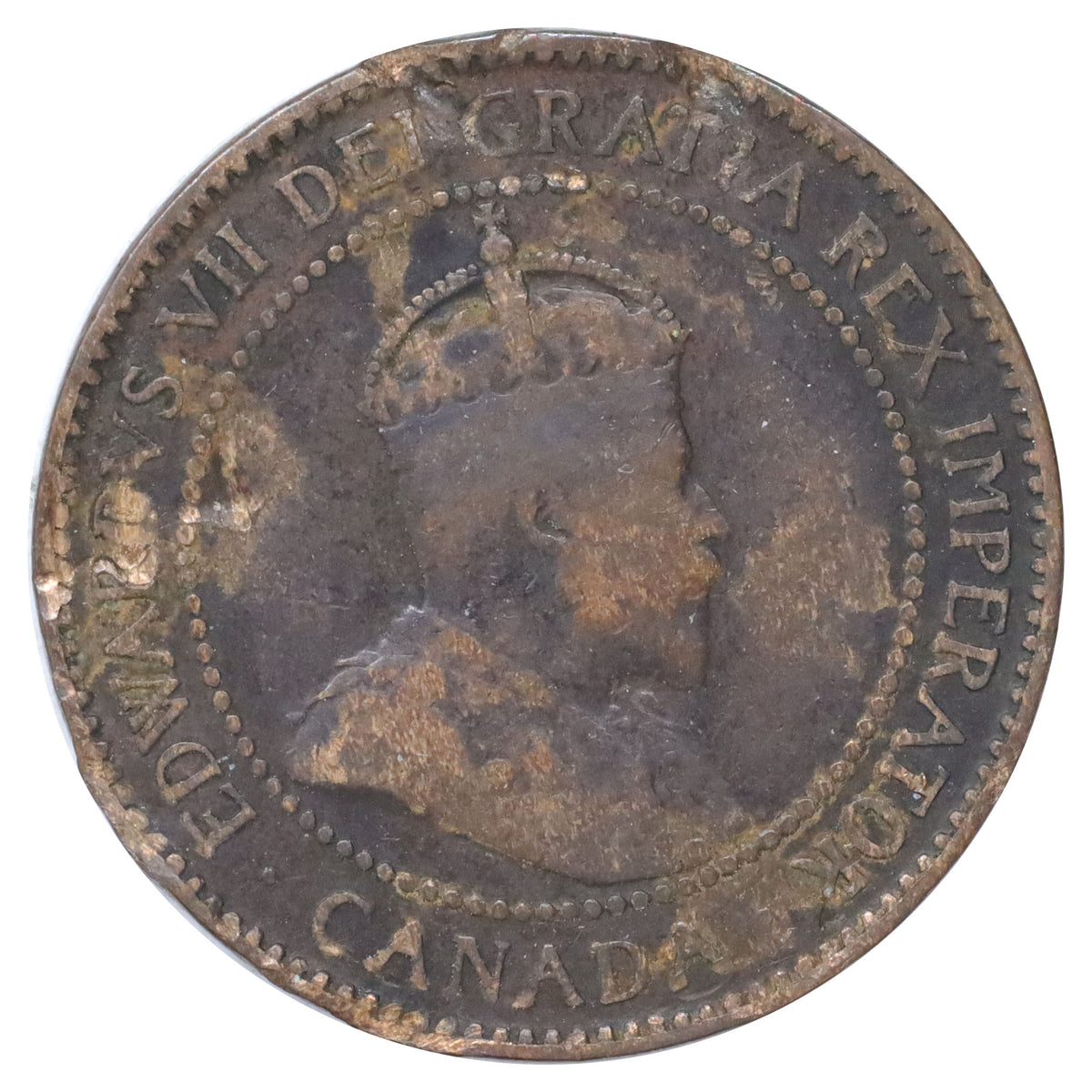 1907H Canada 1-cent G-VG (G6) Scratched, marks, or impaired