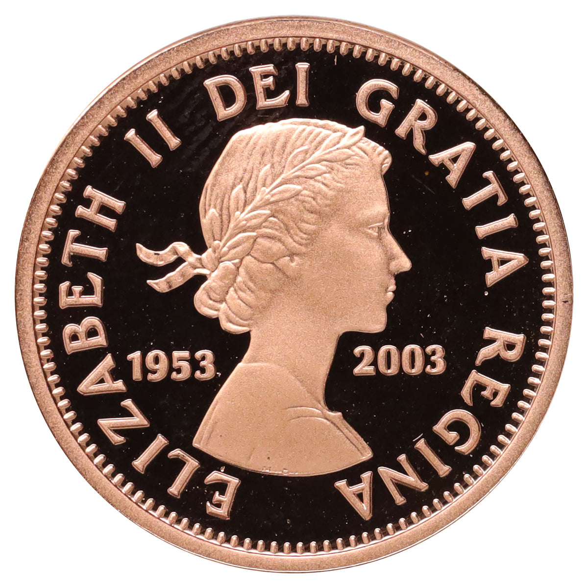 2003 Coronation (1953-2003) Canada 1-cent Proof (Scratched, marks, or impaired)