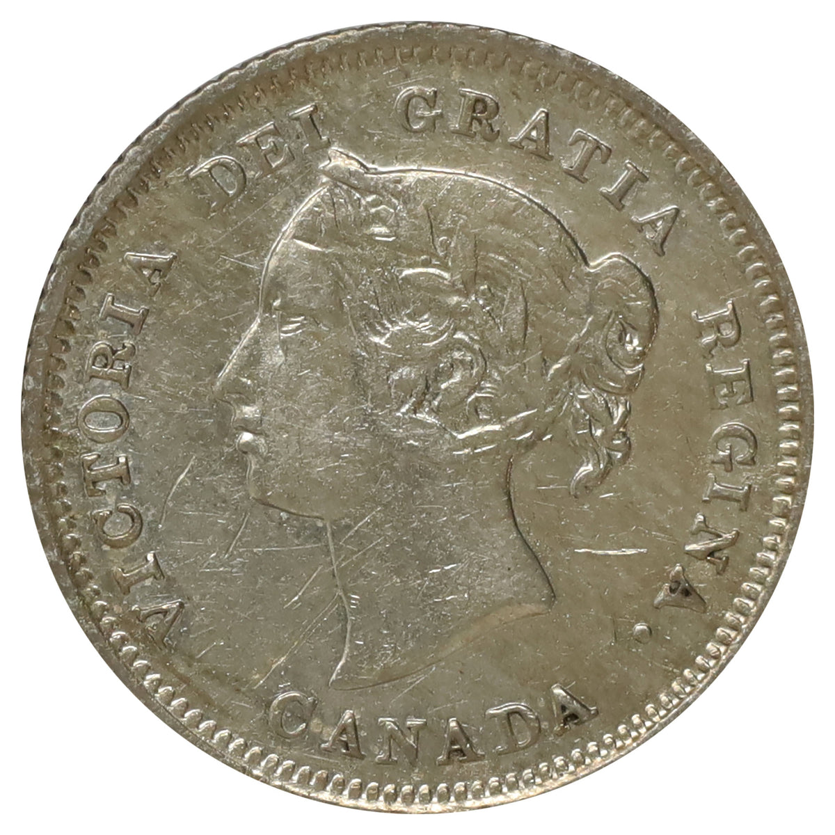 1881H Canada 5-cents Extra Fine (EF40) Scratched, marks, or impaired