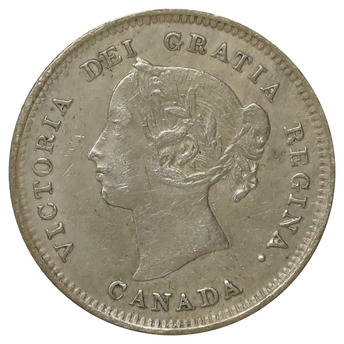 1887 Canada 5-cents Extra Fine (EF40) Scratched, marks, or impaired