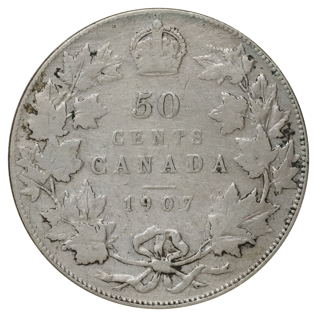 1907 Canada 50-cents Fine (F12) Scratched, marks, or impaired