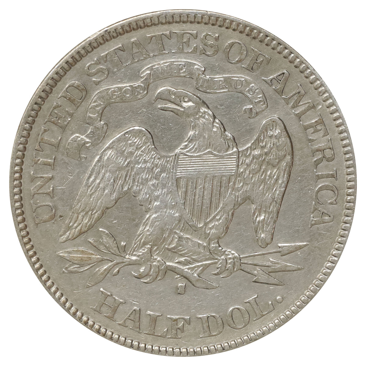 1877 S USA Half Dollar Extra Fine (EF40) Scratched, marks, or impaired