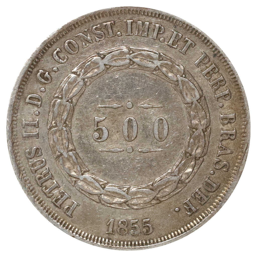 Brazil 1855 Pedro II 500 Reis (DOD)