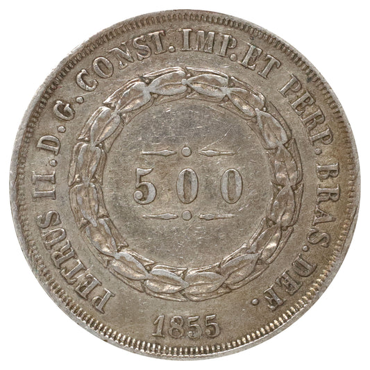 Brazil 1855 Pedro II 500 Reis (DOD)