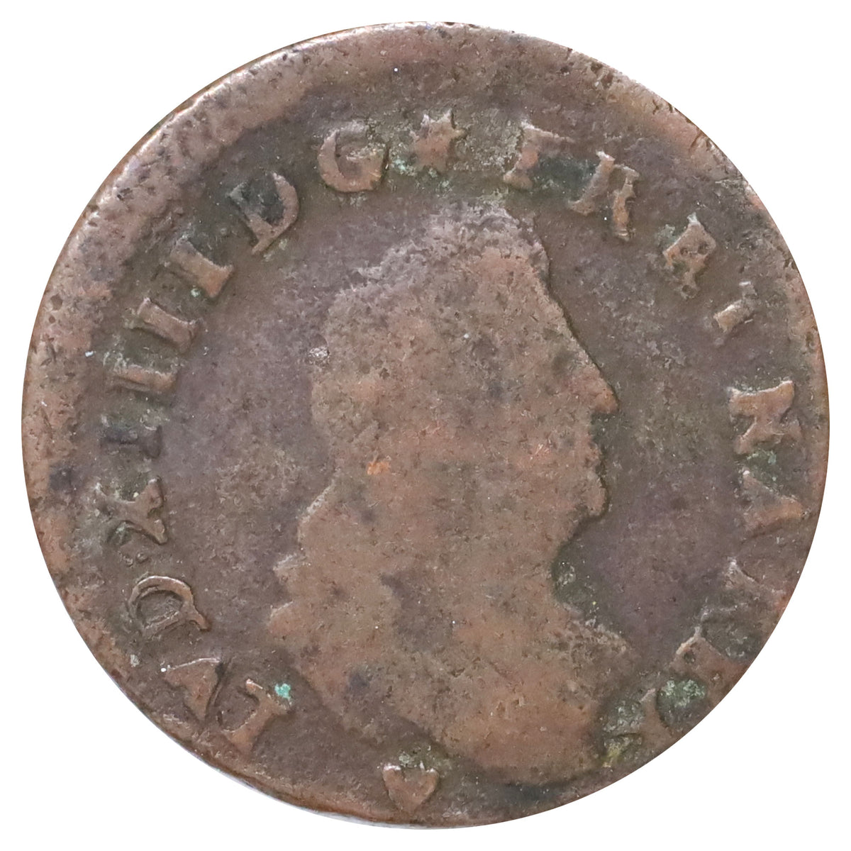France 1708 BB Louis XIV 2 Deniers (DOD)