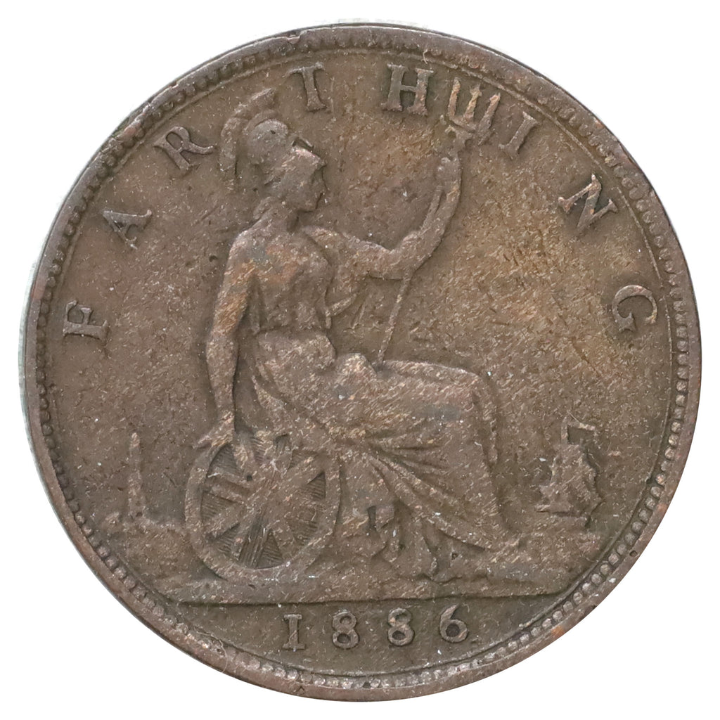 Great Britain 1886 Farthing F-VF (F15) DOD