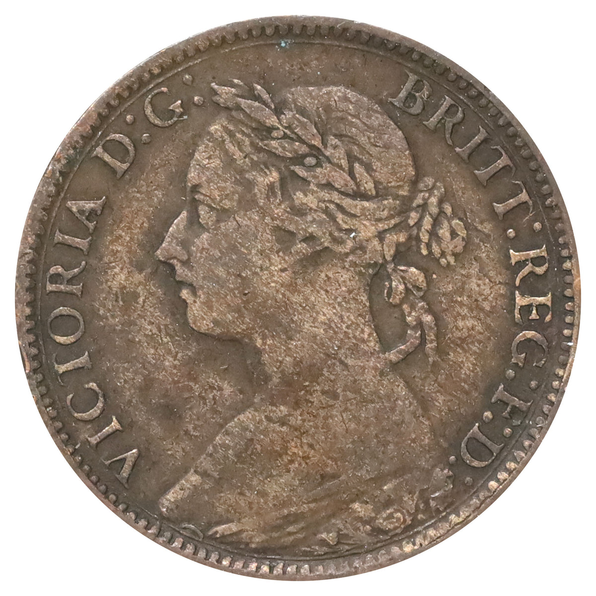 Great Britain 1886 Farthing F-VF (F15) DOD