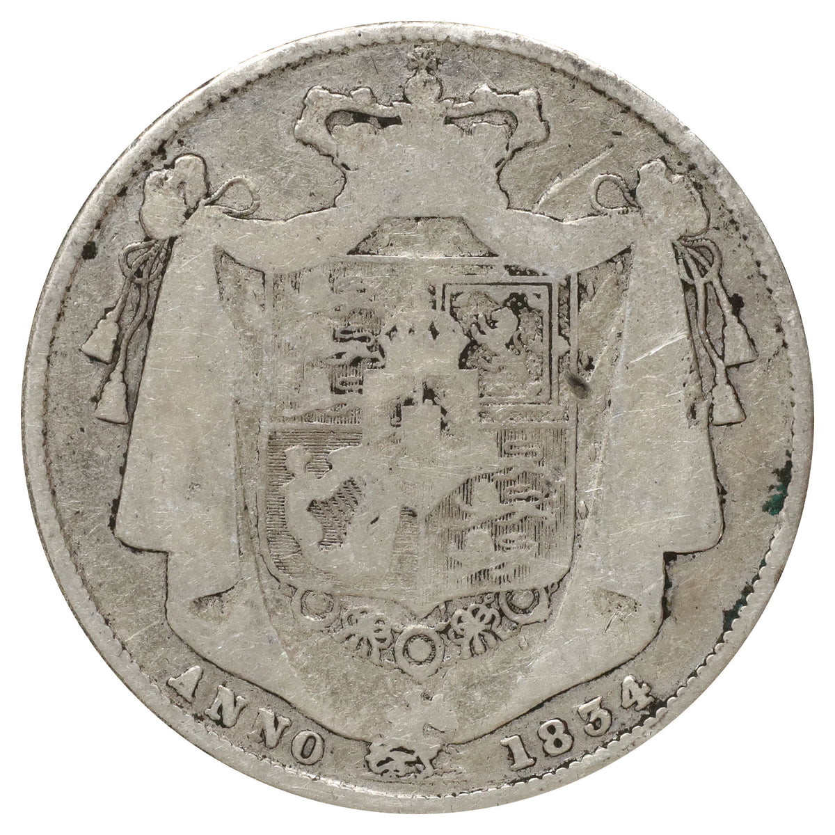 Great Britain 1834 George IV Half Crown (Cleaned)