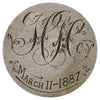 1887 Canada Love Token on 50-Cent Coin