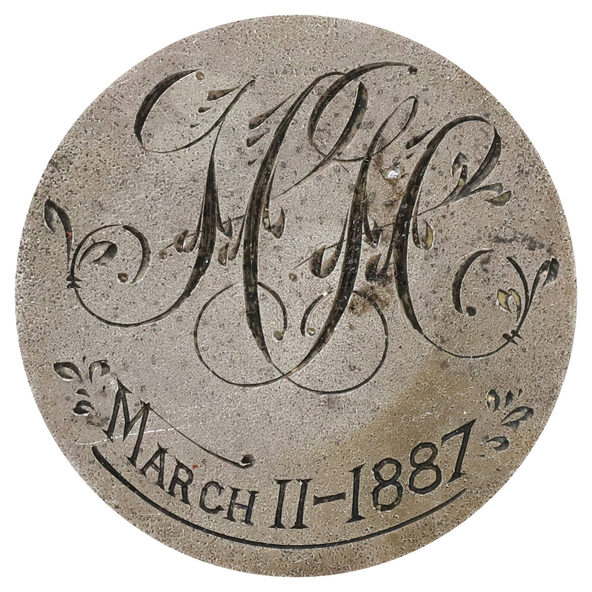 1887 Canada Love Token on 50-Cent Coin