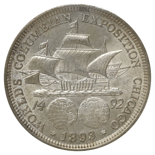 1893 USA Chicago World's Fair Columbian Half Dollar Token Choice BU (MS64) Spots