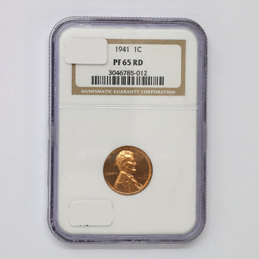 1941 USA Cent NGC Certified PF65 Red (DOD)