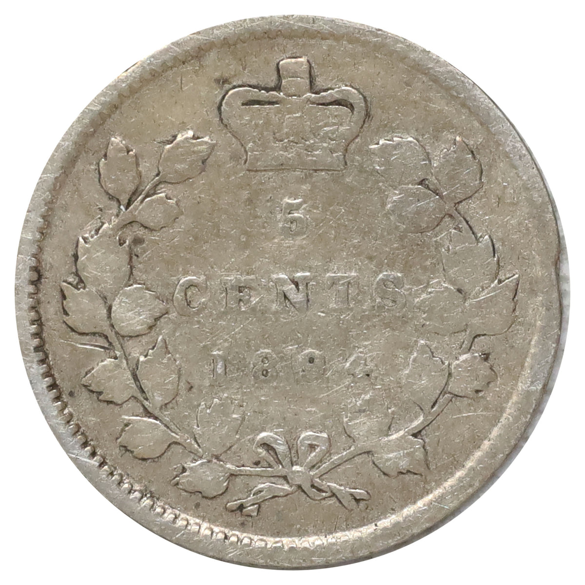 1894 Canada 5-cents Good (G4) Scratched, cleaned, or impaired