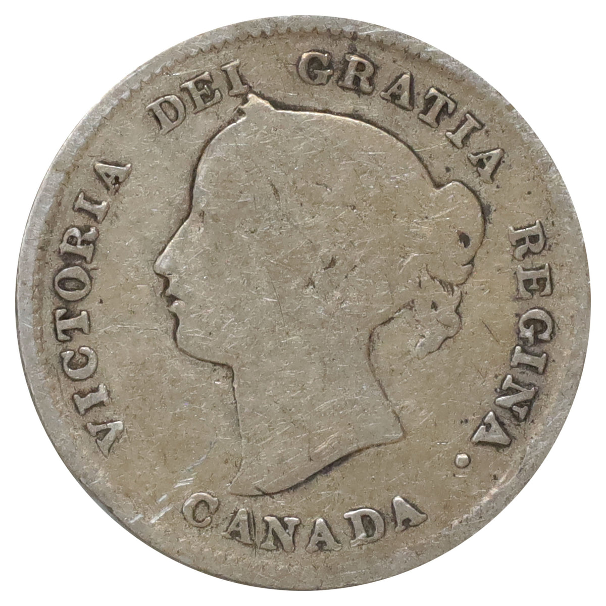 1894 Canada 5-cents Good (G4) Scratched, cleaned, or impaired