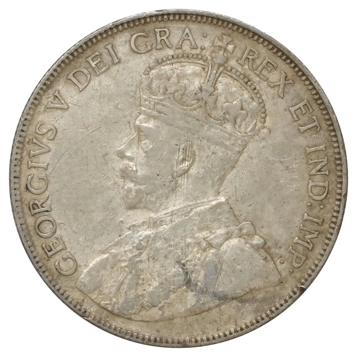 1929 Canada 50-cents VF-EF (VF30) Scratched, cleaned, or impaired