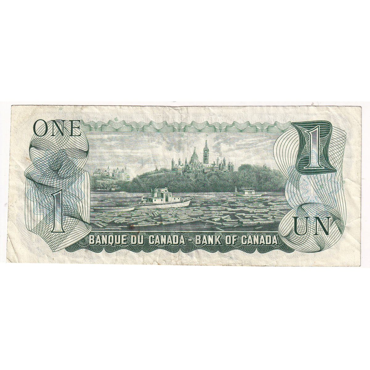 BC-46a 1973 Canada $1 Lawson-Bouey, Neat Number FH3633333, Circulated (DOP)