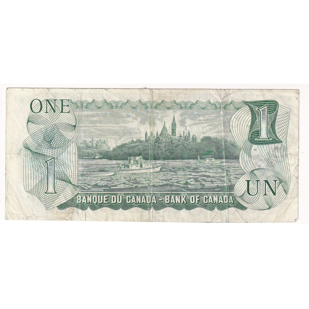 BC-46a-N1-ii 1973 Canada $1 Lawson-Bouey, 2-Digit RADAR OA3335333, Circulated (DOP)