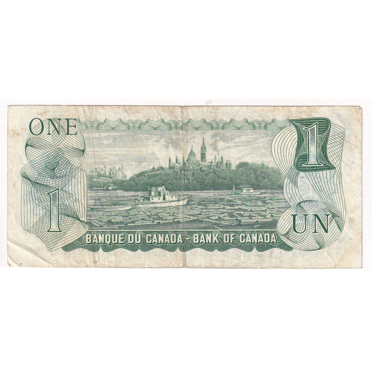 BC-46a-N1-iii 1973 Canada $1 Lawson-Bouey, 3-Digit RADAR FN3882883, Circulated (DOP)