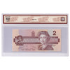 BC-55b 1986 Canada $2 Thiessen-Crow, Changeover, AUN, BCS Certified CUNC62