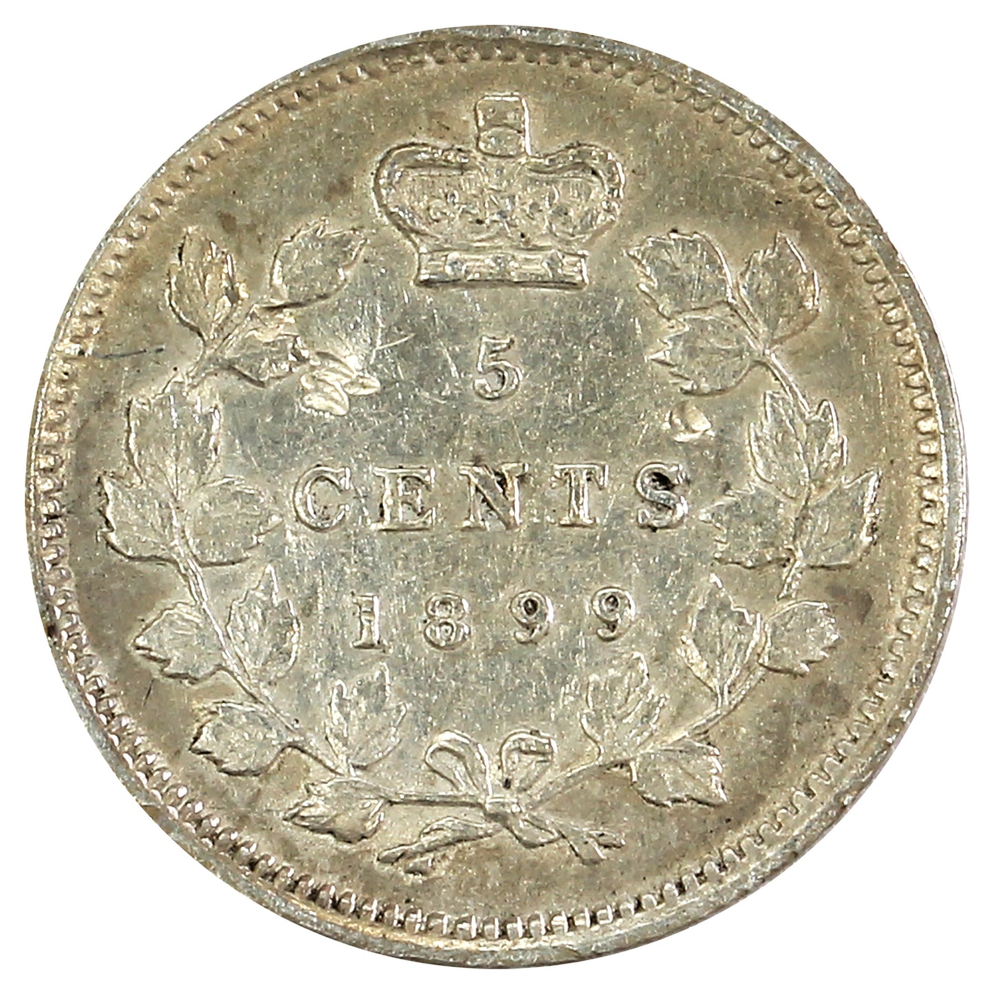 1899 Canada 5-cents VF-EF (VF30) Scratched, marks, or impaired