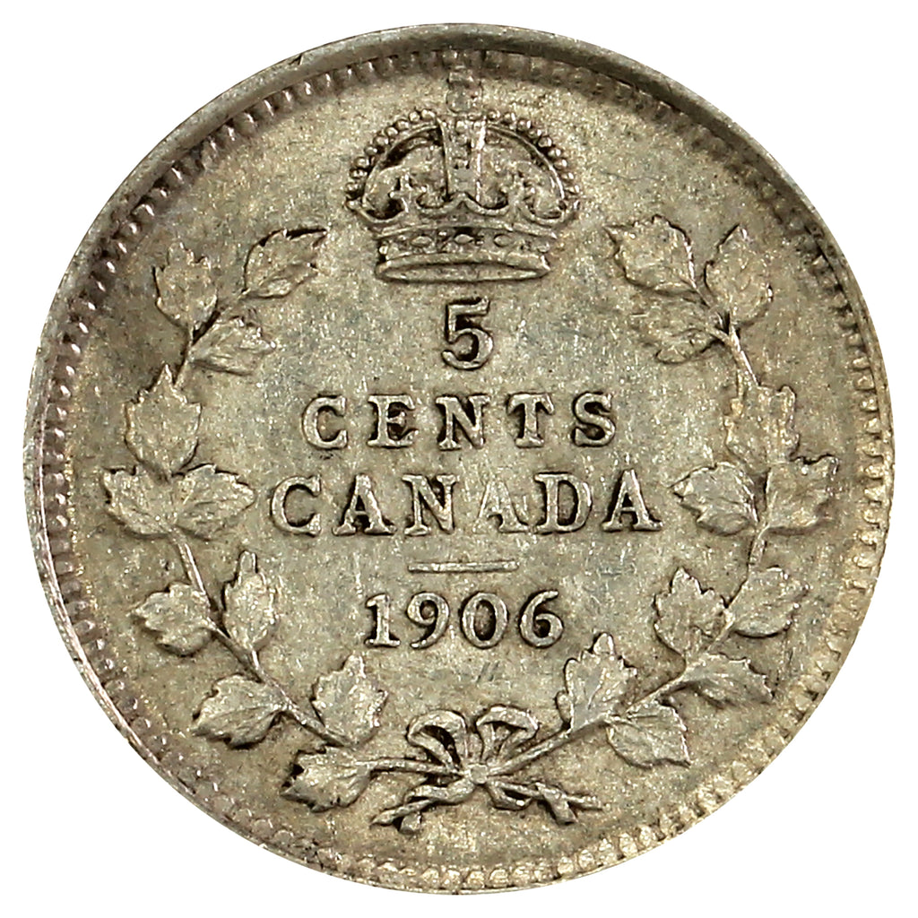 1906 Canada 5-cents Extra Fine (EF40) Scratched, marks, or impaired