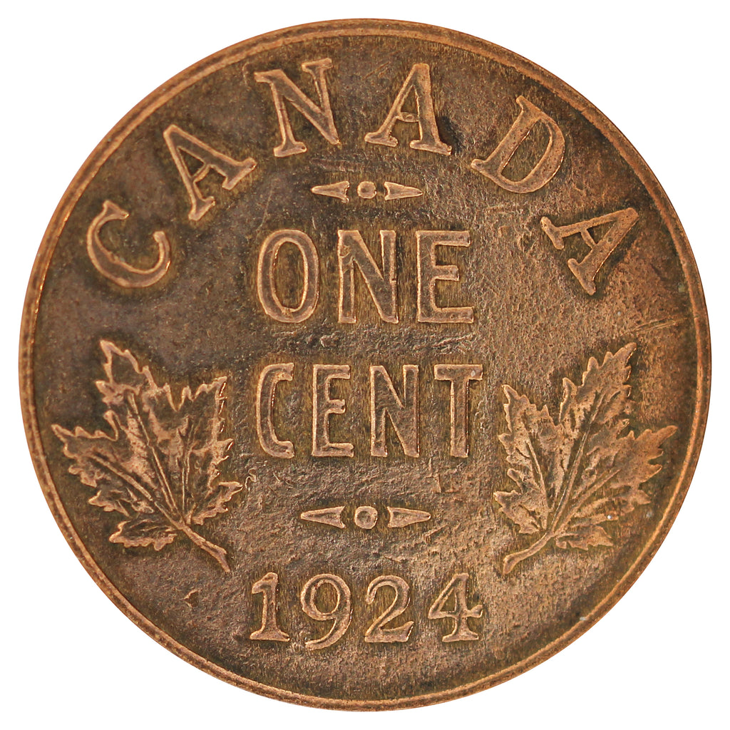 1924 Canada 1-cent F-VF (F15) Scratched, marks, or impaired