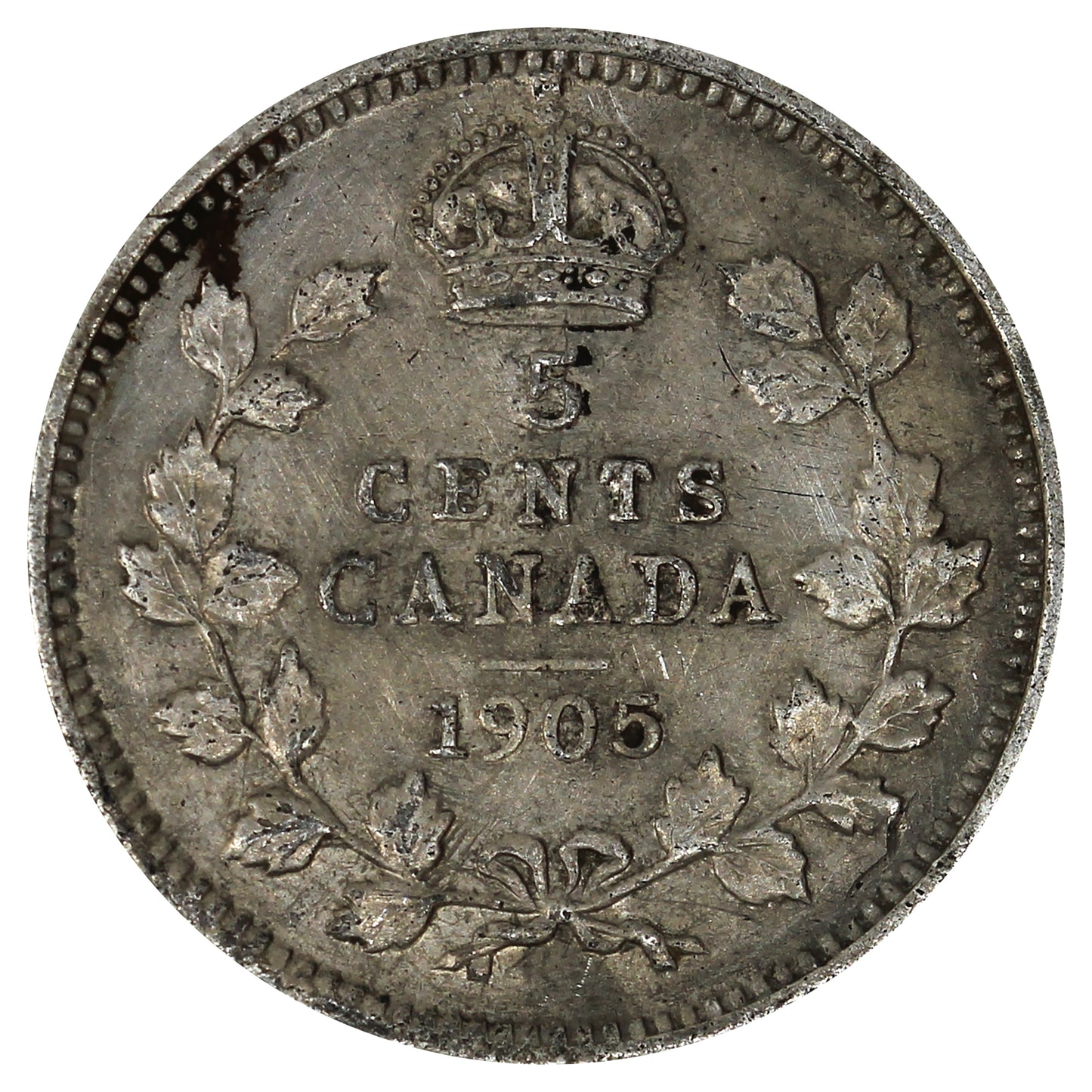 1905 Canada 5-cents VF-EF (VF30) Scratched, marks, or impaired
