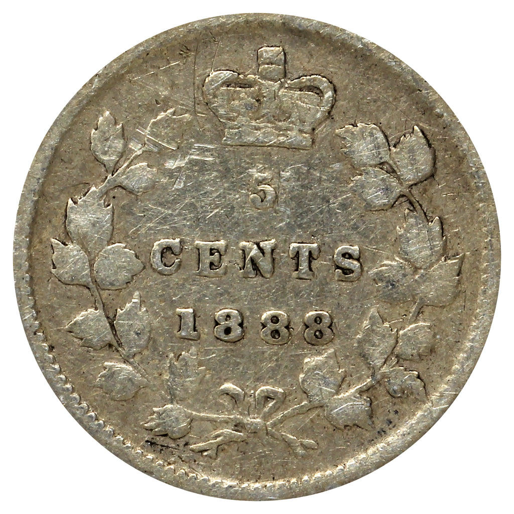 1888 Canada 5-cents G-VG (G6) Scratched, marks, or impaired